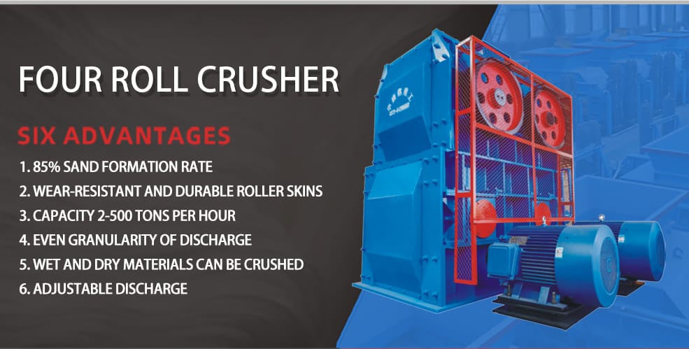 Four roller crusher